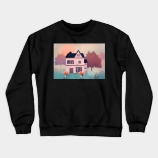 Old house in the sunset Crewneck Sweatshirt